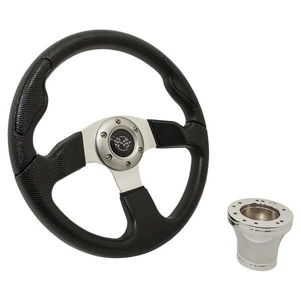 E-Z-GO Black Sport Steering Wheel Kit 1994.5-Up