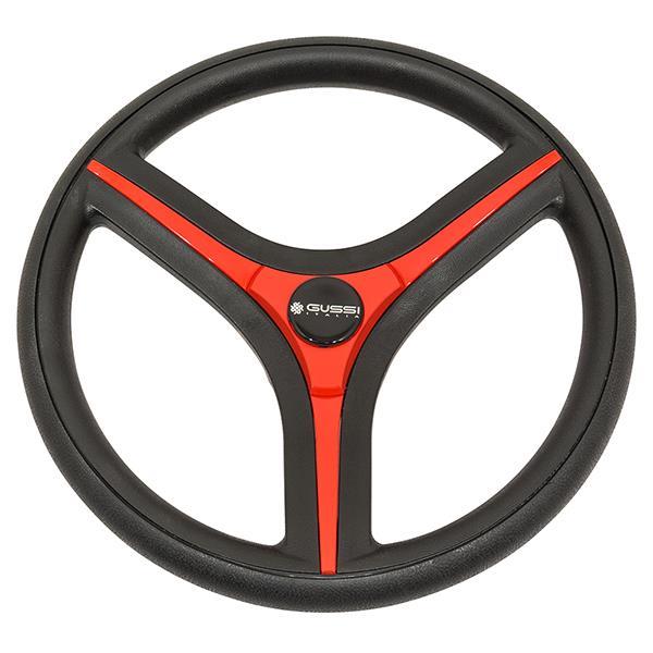 Gussi Italia® Brenta Black/Red Steering Wheel for All E-Z-GO TXT / RXV Models