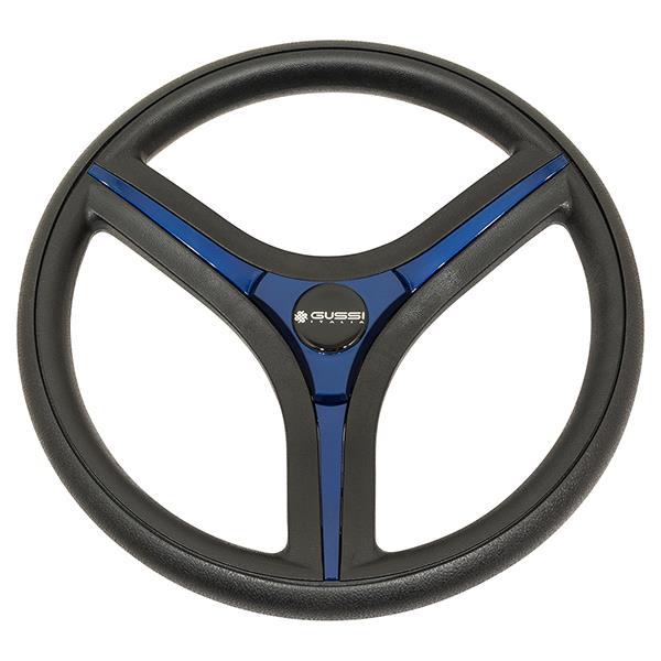 Gussi Italia® Brenta Black/Blue Steering Wheel for All E-Z-GO TXT / RXV Models