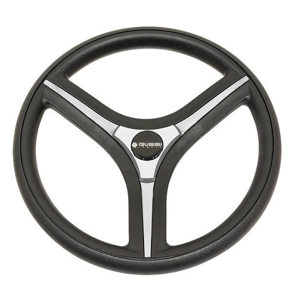 Gussi Italia® Brenta Black/Silver Steering Wheel (Models Yamaha G16-Drive 2)