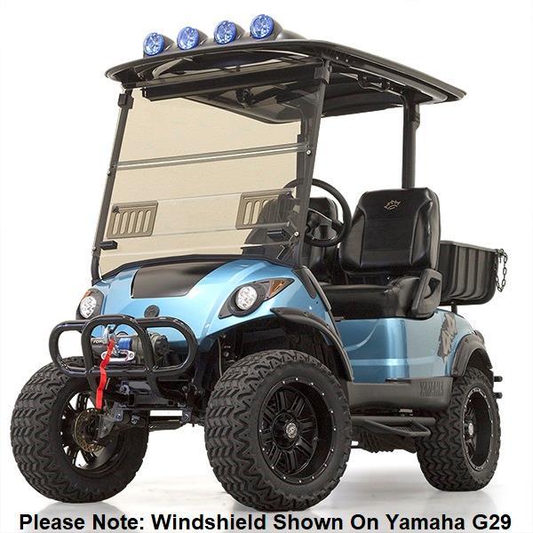 Tinted E-Z-GO TXT 1/4? Fold-Down Windshield with Vents (Years 1994.5-2013)