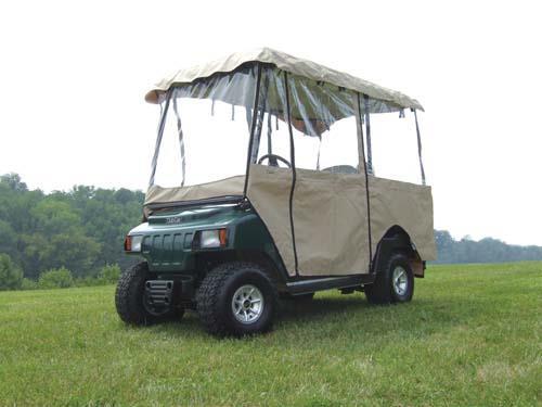 Beige 4-sided 4-Passenger Enclosure - 80? Tops (Universal Fit)