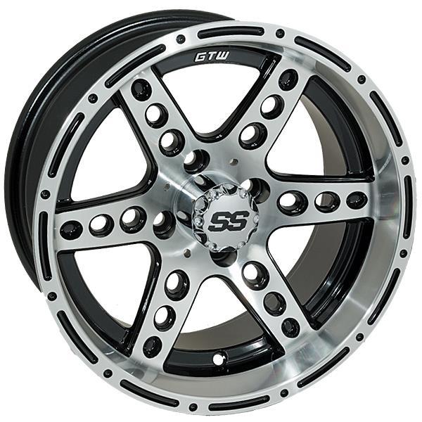GTW® Dominator 14x7 Machined & Black Wheel (3:4 Offset)