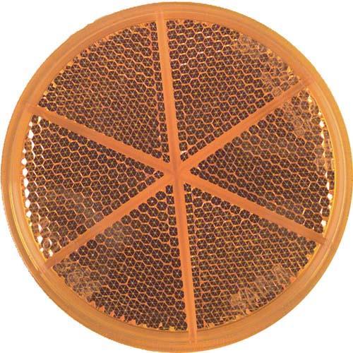 Amber Quick Mount, Self Adhesive Reflector. 3? Diameter