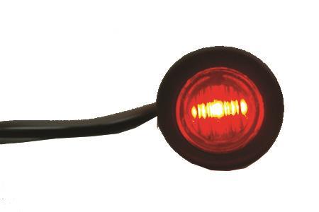 Red 3/4? LED Round Light with Rubber Gasket Waterproof
