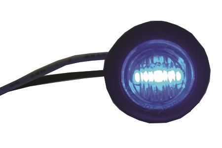 Blue 3/4? LED Round Light with Rubber Gasket Waterpr