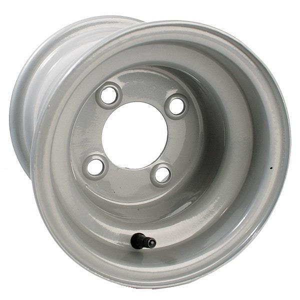 8x7 Club Car Grey Steel Golf Cart Wheel Centered