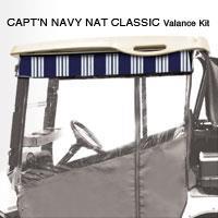 Club Car DS Navy/Natural Classic Chameleon Valance