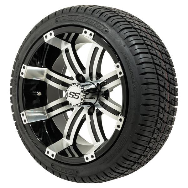 Set of (4) 14 inch GTW® Tempest Wheels Mounted on Fusion Street Tires