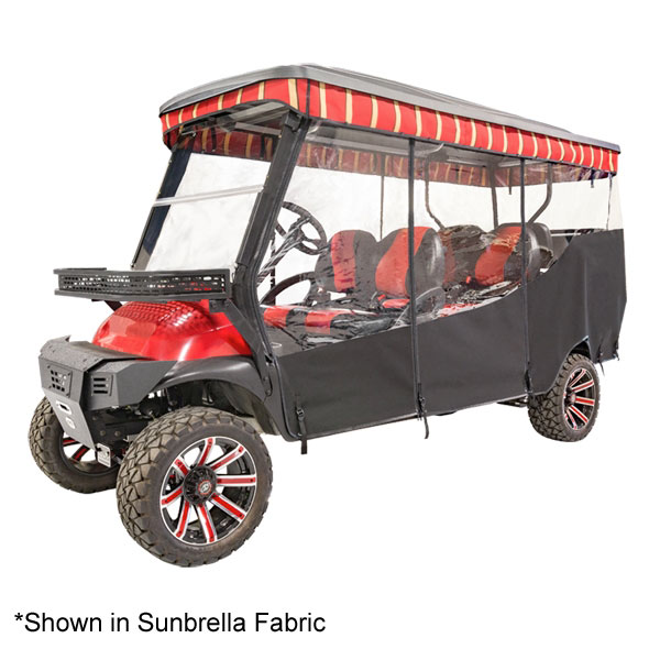 RedDot® 3-Sided White Vinyl Enclosure & Valance for Club Car Precedent Versa 120? Top (Years 2004-Up)