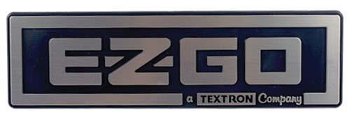 E-Z-GO Silver / Black Nameplate (Years 1988-Up)