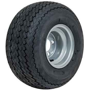 8” GTW® Topspin Tire & Silver Steel Wheel Assembly