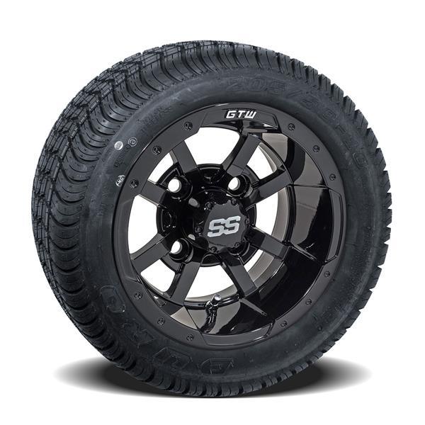 Set of (4) 10 inch GTW® Storm Trooper Wheels on Lo-Pro Street Tires