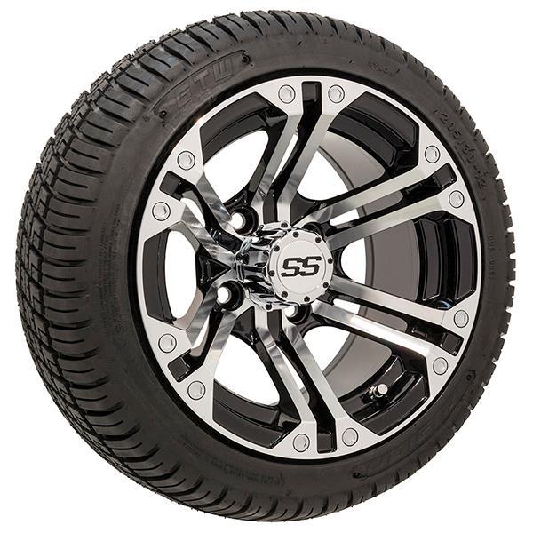 Set Of (4) 12" GTW® Specter Wheels On GTW® Fusion Street Tires
