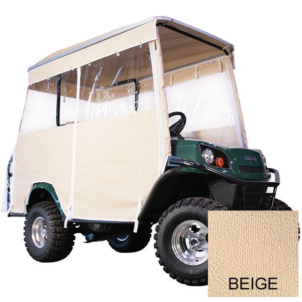 Beige 4-Passenger Track Style Vinyl Enclosure For Club Car Villager w/80? Custom CGI ?Elite? Top