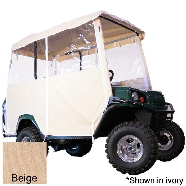Beige 4-Passenger Over-The-Top Vinyl Enclosure For Yamaha G29/Drive w/80? RedDotTop 2FS