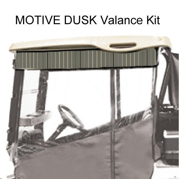 Red Dot Chameleon Valance With Motive Dusk Sunbrella Fabric For Yamaha Drive2 (Years 2017-Up)